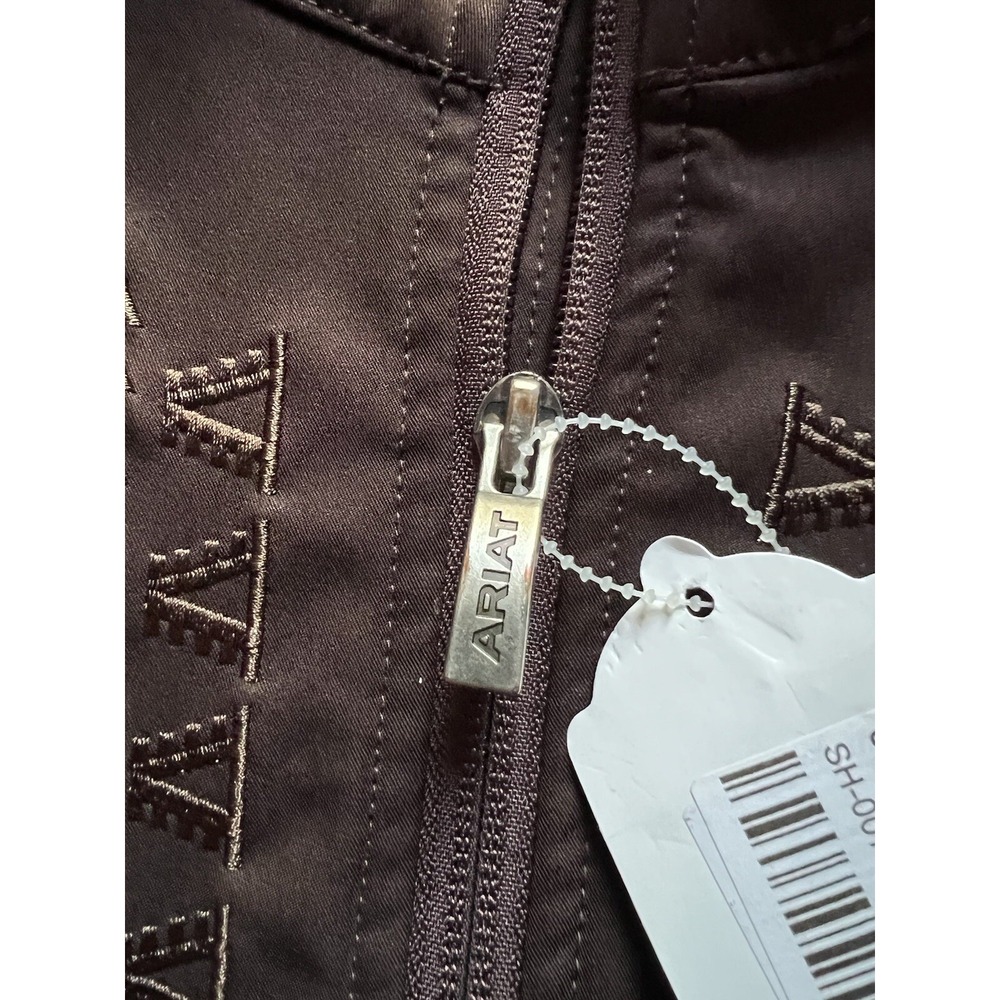 Ariat Jacket Womens Small Brown SoftShell Western Embroidered Aztec Zip Rodeo‎ - Picture 6 of 12